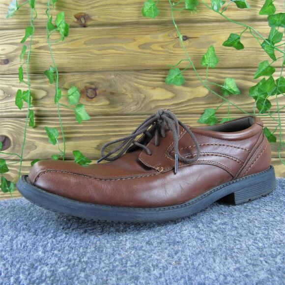 Rockport‎ Men Walkability Derby Oxfords Brown Leather Size 10.5 Medium Used 2025 - Picture 1 of 7
